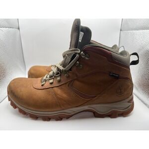 Timberland Mt Maddsen Waterproof Mid‎ Hiker Brown Leather Boots Mens Size 12